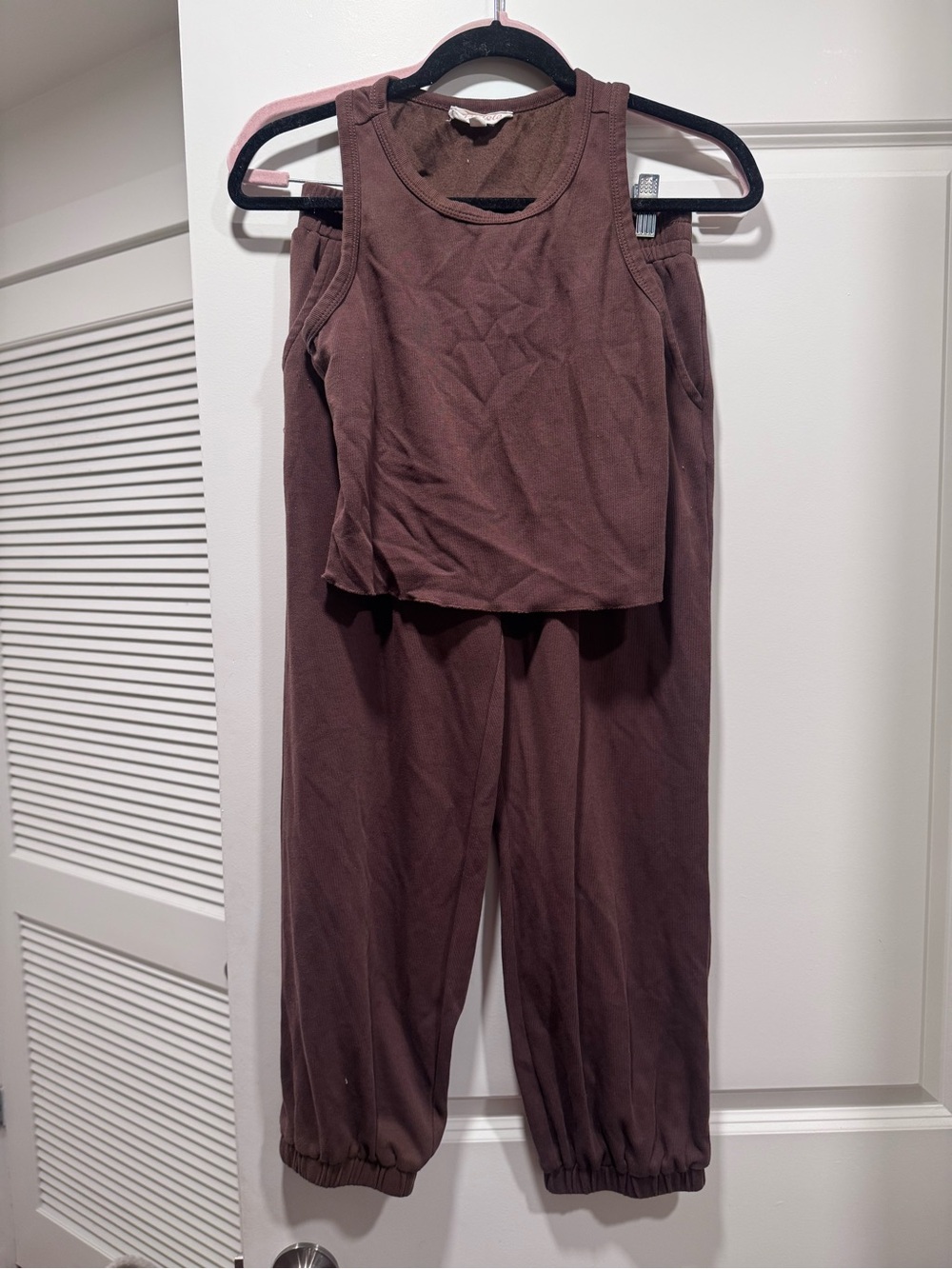 Listicle Brown Tank Top and Jogger Set